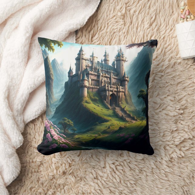 Flower Meadow Castle Cushion (Blanket)