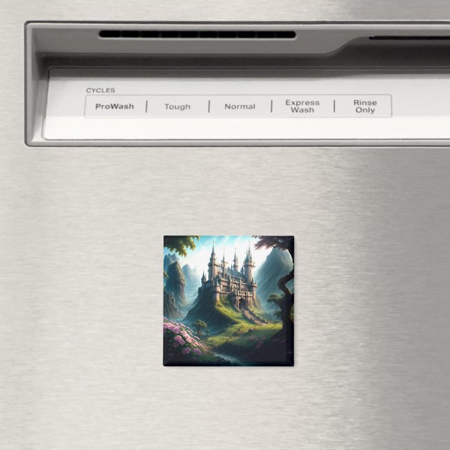Flower Meadow Castle Magnet (In Situ (Dishwasher))