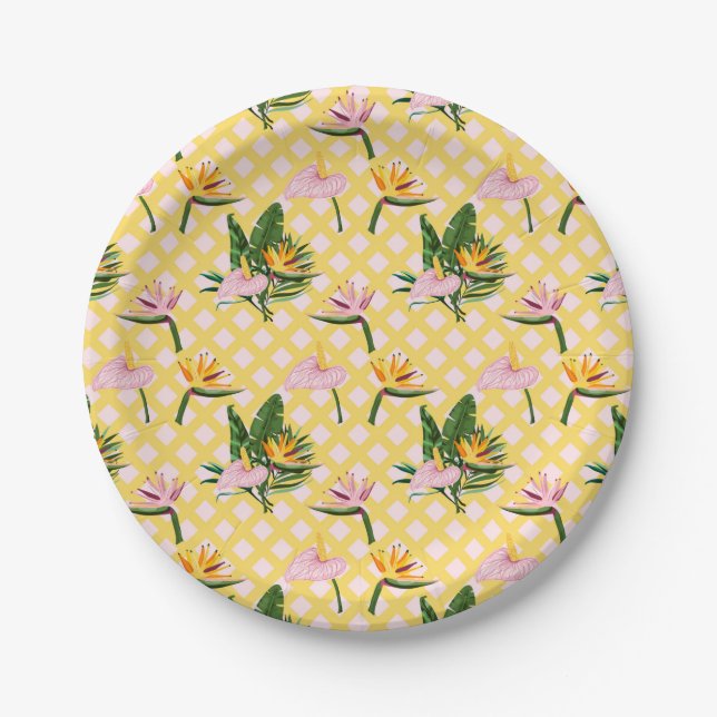 Flower Meanings Paper Plate (Front)