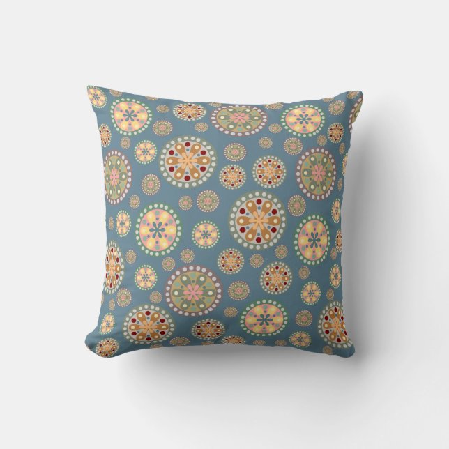 Flower Medallion Pattern Cushion (Front)