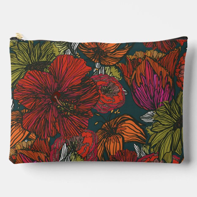Flower Medley Accessory Pouch (Front)
