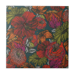 Flower Medley Ceramic Tile