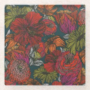 Flower Medley Glass Coaster