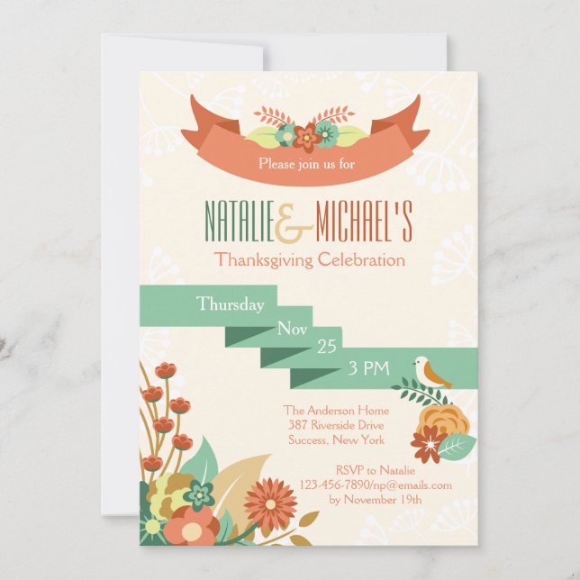 Flower Medley Invitation (Front)