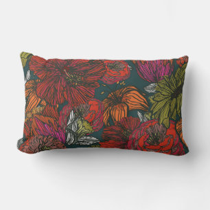 flower medley lumbar cushion