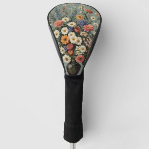 Flower mix in a vase golf head cover