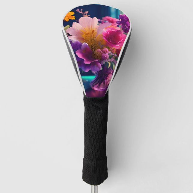 Flower Mix Vase 1 Golf Head Cover (Front)