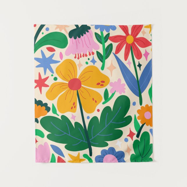 Flower Mixtape Tapestry (Front)