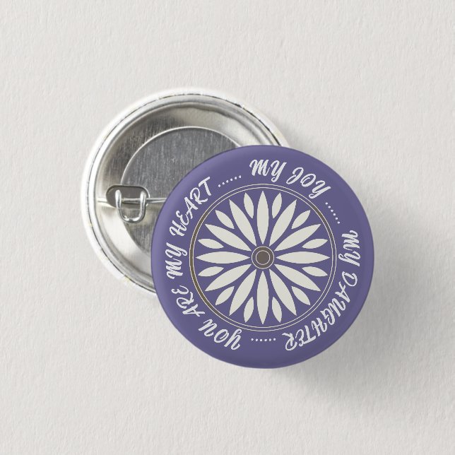 FLOWER MODERN GIFT FROM MOM DAD SISTER SON BOSS 3 CM ROUND BADGE (Front & Back)