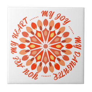 FLOWER MODERN GIFT FROM MOM DAD SISTER SON BOSS CERAMIC TILE