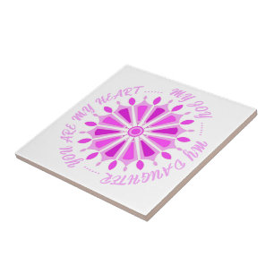 FLOWER MODERN GIFT FROM MOM DAD SISTER SON BOSS CERAMIC TILE