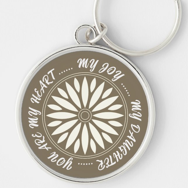 FLOWER MODERN GIFT FROM MOM DAD SISTER SON BOSS KEY RING (Front)