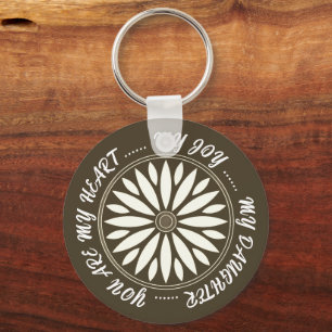 FLOWER MODERN GIFT FROM MOM DAD SISTER SON BOSS KEY RING