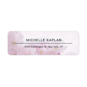 Flower Modern Minimalist Plain Professional Unique Return Address Label