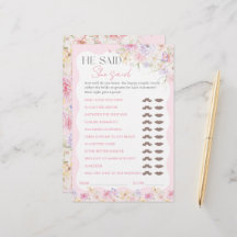 Flower Modern Wavy Bridal Shower Guesss Game