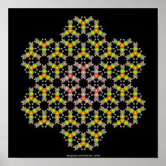 Flower Molecule Poster