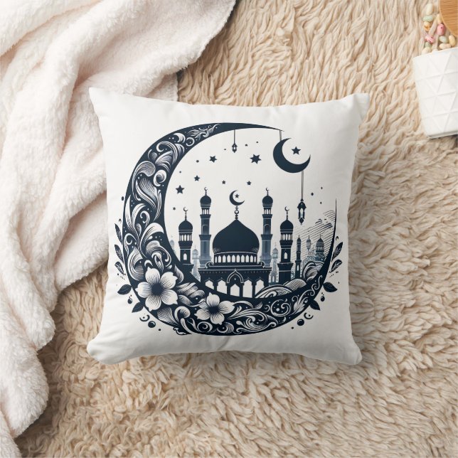 Flower Moon Mosque Cushion (Blanket)