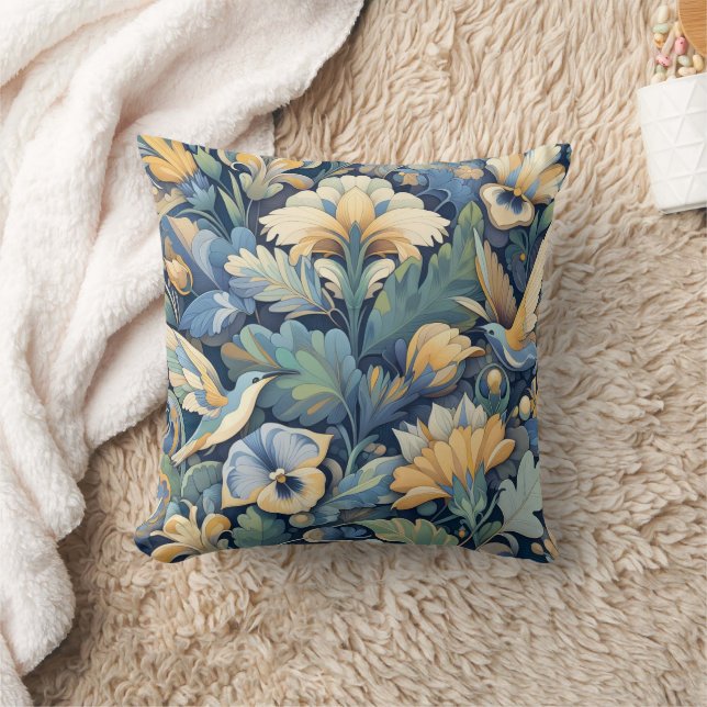 Flower Morris art Cushion (Blanket)
