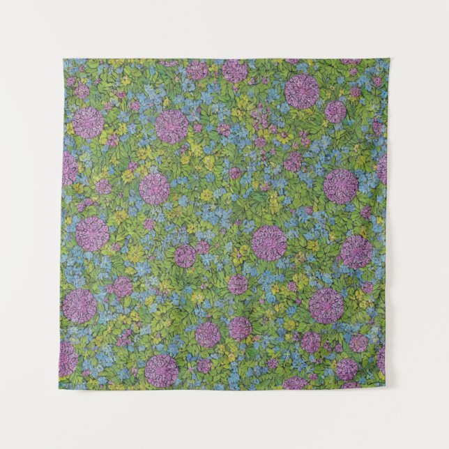 Flower Mosaic B Tapestry (Front)