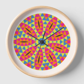 Flower Mosaic Wall Clock