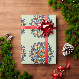 flower mosaic wrapping paper