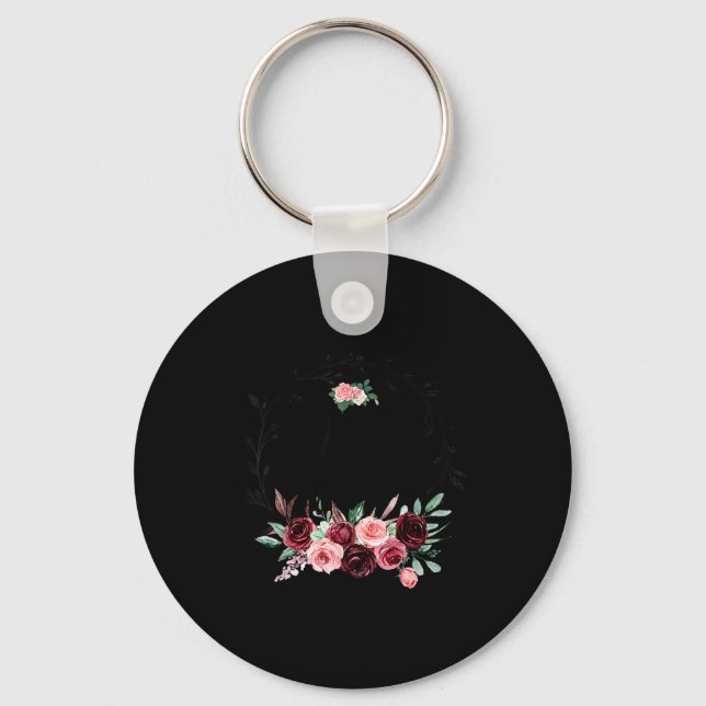 Flower mother of the bride shower wedding key ring (Front)