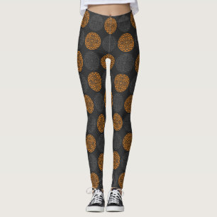 flower motif leggings