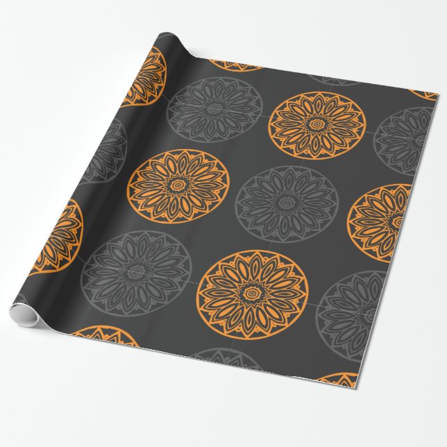 flower motif wrapping paper (Unrolled)