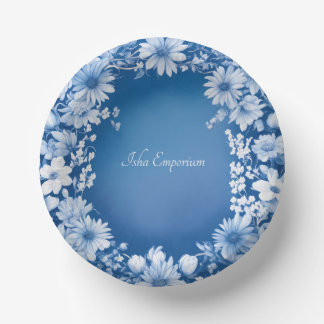 Flower Motifs on Paper Bowls Paper Plate