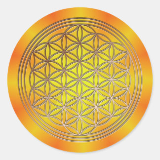 Flower Motive 5 Classic Round Sticker