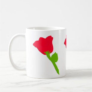 flower mug red flowers