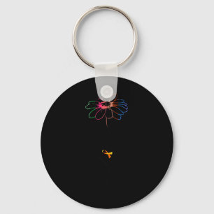 Flower - Multiple Sclerosis Awareness Gift  Key Ring