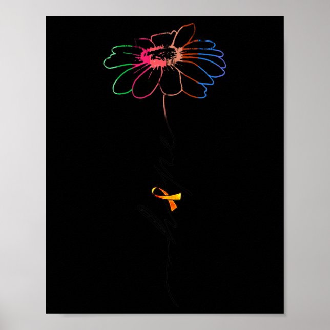 Flower - Multiple Sclerosis Awareness Gift  Poster (Front)