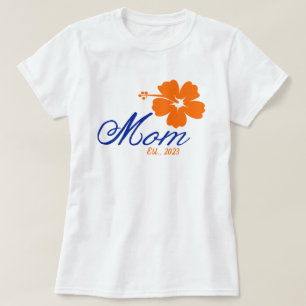 Flower Mum Established Custom Mother's Day T-Shirt
