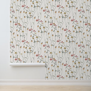 Flower Mural Watercolor Wallpaper