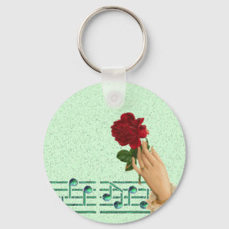 Flower Music Keychain