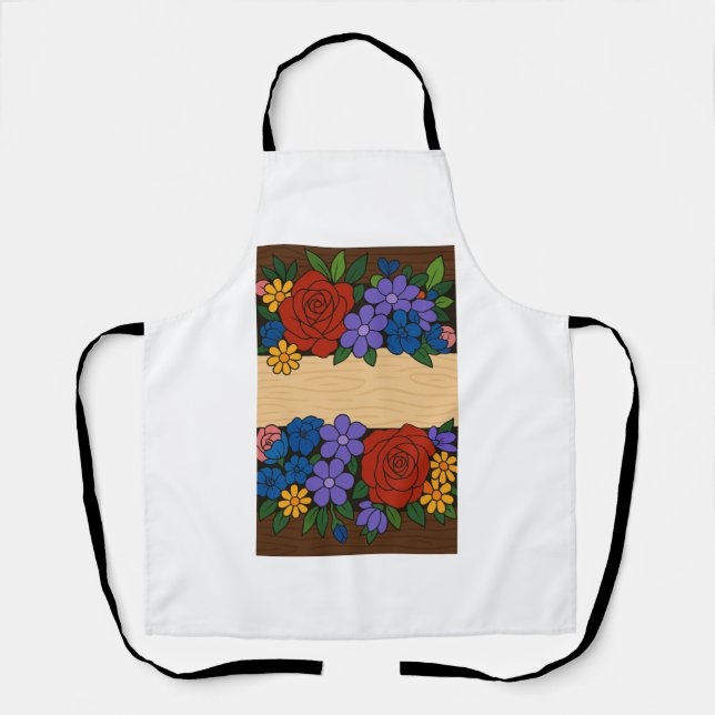 Flower name label apron (Front)