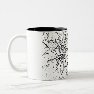 Flower Natural Two-Tone Coffee Mug