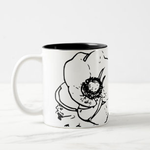 Flower Natural Two-Tone Coffee Mug