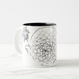 Flower Natural Two-Tone Coffee Mug