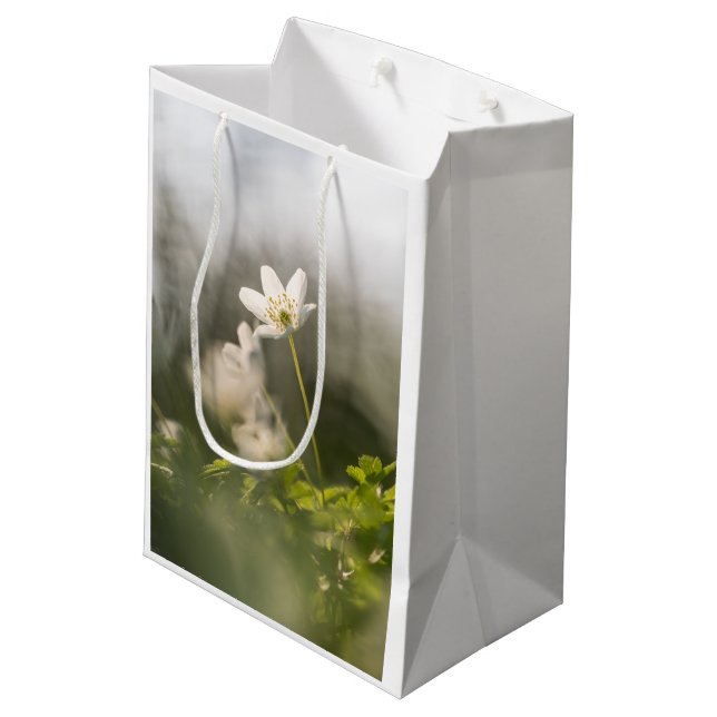 Flower Nature Photo Medium Gift Bag (Back Angled)