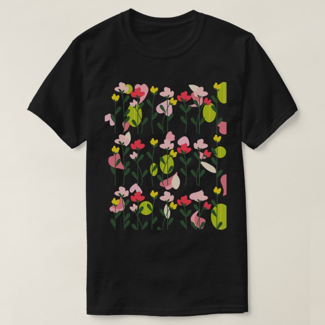 Flower Nature Seamless Pattern T-Shirt (Design Front)