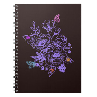 Flower Notebook| Dark Aesthetic Notebook