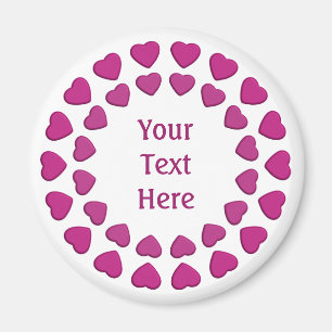 Flower of Hearts magnet, customise Magnet