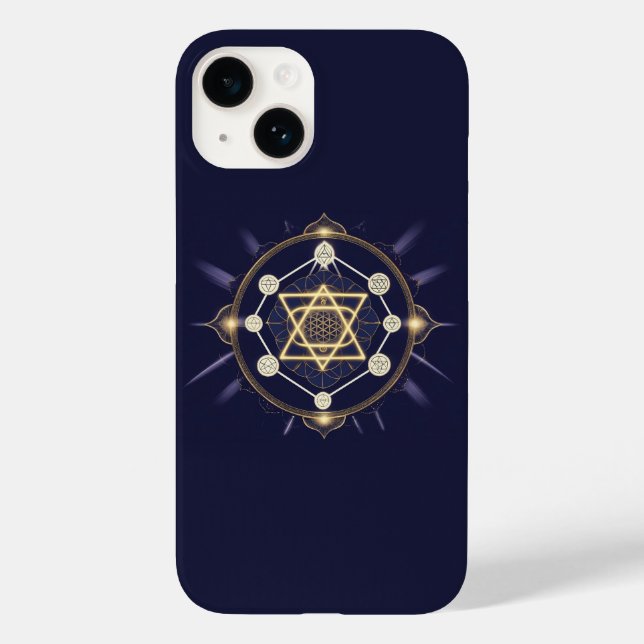 Flower of Infinity — Sacred Geometry Celestial Case-Mate iPhone Case (Back)
