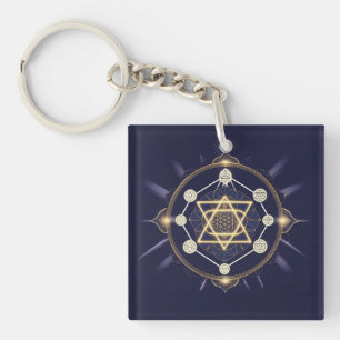Flower of Infinity — Sacred Geometry Celestial Key Ring