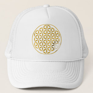 Flower Of Life 1 - Gold stamp Trucker Hat