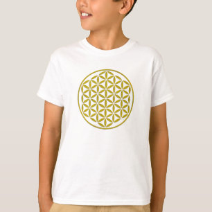 Flower OF Life 2 - gold stamp T-Shirt