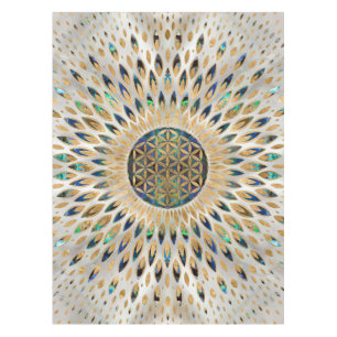 Flower of Life  - Abalone Shell and Pearl Tablecloth
