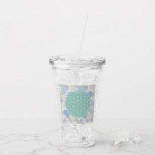 flower of life, acrylic tumbler